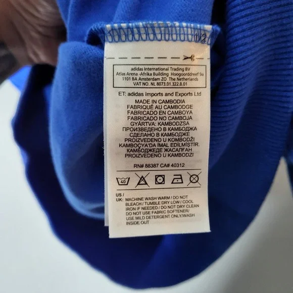 Adidas Originals Men M Blue Firebird Track Jacket Full Zip Trefoil 3-Stripe Logo - Picture 5 of 8